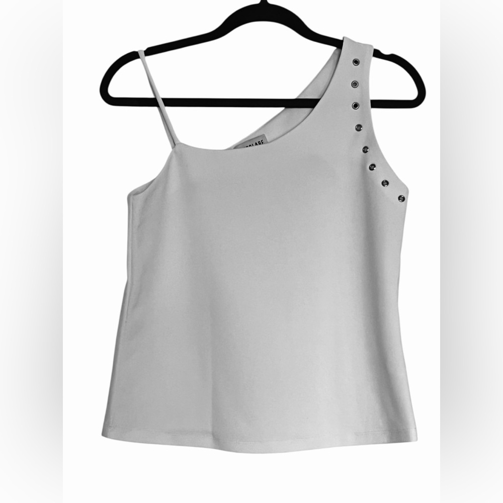 One-Shoulder White Top
